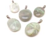 R. M. ékszer Lencse medál garnierit (MDG) (021045)