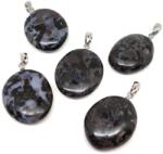 R. M. ékszer Ásvány medálok Lencse medál indigo gabbro A 3cm (MDG) (021032)