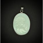 R. M. ékszer Ovális fém medál kámea kagyló 30x40mm (021461)