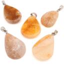 R. M. ékszer Felezett csepp medál hematoid sárga 2, 5x4cm (MDG) (021037)