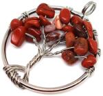 R. M. ékszer Életfa medál drótos Jáspis vörös 3cm (020731)