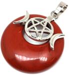 R. M. ékszer Fánk medál istennő Jáspis vörös 3cm (021686)