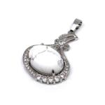 R. M. ékszer Ovális medál fém str Howlit 2, 5x3cm (021677)