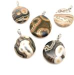 R. M. ékszer Lencse medál Jáspis óceán AA (MDG) (020855)