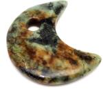 R. M. ékszer Türkiz afrikai medál átfúrt félhold 30mm (021350)