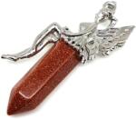 R. M. ékszer Csúcs medál fém angyal Goldstone vörös 2, 5x6cm (021842)