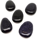 R. M. ékszer Átfúrt Goldstone kék csepp medál 25/30mm (020525)