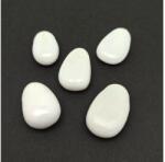 R. M. ékszer Átfúrt Jáde fehér tejszín hőkezelt csepp medál (020867)