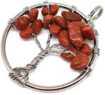 R. M. ékszer Életfa medál drótos goldstone vörös 3cm (021656)