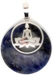 R. M. ékszer Fánk medál ülő buddha Szodalit 3cm (020725)