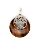 R. M. ékszer Fánk medál életfa Tigrisszem 3cm (021430)