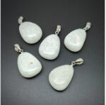 R. M. ékszer 20/25mm Üveg hópehely világos zöld csepp medál (056604)