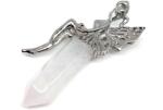 R. M. ékszer Csúcs medál fém angyal Hegyikristály 2, 5x6cm (021833)