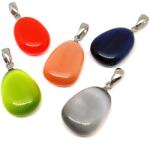 R. M. ékszer 20/25mm Macskaszem szintetikus csepp medál (056597)