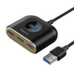 Baseus Square Round HUB adaptor 4x USB, negru (CAHUB-AY01)