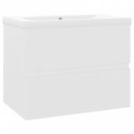 vidaXL Fehér forgácslap mosdószekrény beépített mosdókagylóval (3071540)
