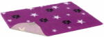 Vetbed csúszásgátló / Drybed lila mancs és csillag 75 x 50 cm, bolyhos 30 mm