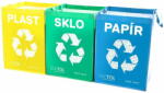 SIXTOL SortT Easy 3 Basic szelektív hulladékgyűjtő zsákok, 30 x 30 x 40 cm, 3 x 36 l, 3 db