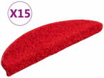 vidaXL 15 db piros lépcsőszőnyeg 56 x 17 x 3 cm 133899