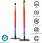 Nedis WIFILD10RGBW - asztali lámpa | Wi-Fi | cső | 600 lm | RGBIC / Melegtől hideg fehérig | 2700 - 6500 K | 36 W | fém