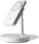 ISY 2 az egyben vezeték nélküli töltőállvány, 5000 mAh PB, MagSafe kompatibilis, fehér (IMC-5210) (IMC-5210)