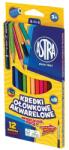 Astra Színes ceruza ASTRA akvarell 12 színű ajándék ecsettel