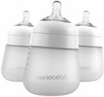 Nanobebe Комплект силиконови бутилки Nanobebe - Flexy, 270 ml, 3 броя, бели (31222) - ozone