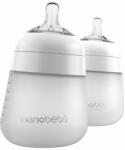 Nanobebe Комплект силиконови бутилки Nanobebe - Flexy, 270 ml, 2 броя, бели (31205) - ozone