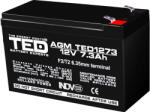 TED Electric Acumulator 12V Stationar VRLA, Dimensiuni 151 x 65 x 95 mm, Baterie 12V 7.3Ah F2, TED Electric TED003249 (BA088422)