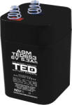 TED Electric Acumulator 6V Stationar VRLA, Dimensiuni 67 x 67 x 97 mm, Baterie 6V 5.3Ah, TED Electric TED002952 (BA085217)