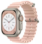  Alphajack Apple Watch 42/44/45/49 mm óceán szilikon óraszíj - Rózsaszín homok