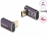 Delock Adaptor USB 4 type C 8K60Hz/240W unghi 90 grade T-M, Delock 60289 (60289)