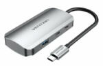 Vention USB-C -> USB3.0*3/Gigabit Ethernet/PD, 0, 15m (szürke fémszerű), Hub (TGDHB) - onlinepatron