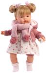 Llorens Llorens: Joelle 38cm-es baba hanggal kötött kabátban sállal (38358) - jatekshop