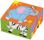 Viga Toys Zoo képkockák, 4 db kocka