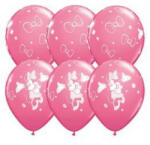 Qualatex Mintás lufi 11" 28cm Minnie, 6db, 19230 (LUFI887661)