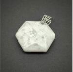R. M. ékszer Hexagon medál Howlit 3cm (021240)
