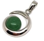 R. M. ékszer Spirál medál fém Aventurin 2cm (020930)