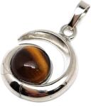 R. M. ékszer Spirál medál fém Tigrisszem 2cm (020823)