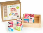Eco Toys fakockák Állatok, 8 kocka, 8 kocka