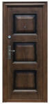 NOVO DOORS Usa metalica de exterior cu izolatie si vizor Novo Doors ND7002 , 2 yale, tabla 0, 7 mm, balamale si clanta incluse, toc de 7 centimetri, pentru casa si apartament, Maron (ND7002) - novodoors