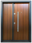 NOVO DOORS Usa metalica dubla de exterior cu izolatie si vizor Novo Doors NDS1400, Din compozit, 2 yale, Kit complet, Pentru case (NDS1400)