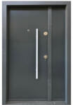 NOVO DOORS Usa metalica dubla de exterior cu izolatie si vizor Novo Doors NDS1200, Din compozit, 2 yale, Kit complet, Pentru case, Gri antracit (NDS1200)