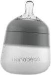 Nanobebe Силиконова бутилка Nanobebe - Flexy, 150 ml, сива (31012) - baby
