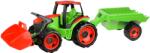 LENA Traktor kanállal és kocsival