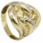 Aczél Zálogház és Ékszerszalon Zálogból visszamaradt kétszínű gyémánt vésett arany gyűrű