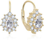 Beneto Cercei placați cu aur cu pietre de zircon transparent AGUC3298W-GOLD