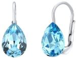 Silvego Cercei de argint cu cristale Swarovski® albastre Crystals SILVEGOVSW080E