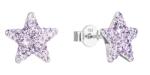 Evolution Group Cercei din argint Steluțe cu cristale Preciosa 31312.3 violet