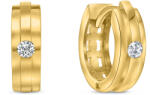 Brilio Silver Cercei strălucitori cercuri placați cu aur cu zirconi EA501Y